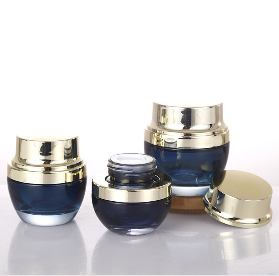 Gel Refill Pack - Tarro de vidrio azul oscuro de